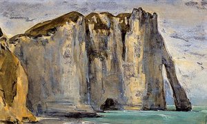 Cliff At Etretat — Eugène Delacroix
