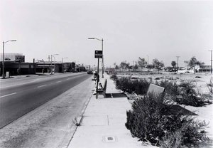 Public Transit Areas, California Ave. And Anaheim St., Looking North, From The Long Beach Documentary Survey Project — Anthony Hernandez