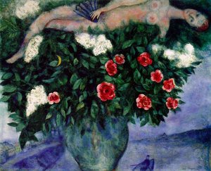 The Woman And The Roses — Marc Chagall