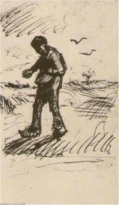 Sower Facing Left — Vincent Willem Van Gogh, Expressionism