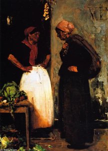 Vegetable Vendor - Market Scene