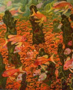 Aquarium — Theo Van Rysselberghe, Pointillism