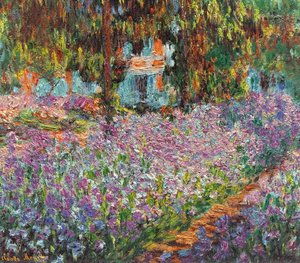 Monet's Garden, The Irises — Claude Monet, Impressionism