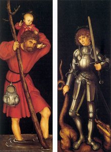 St. Christopher And St. George — Lucas Cranach The Elder, Northern Renaissance