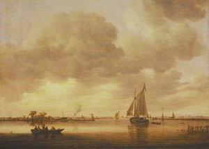 An Estuary With Boats — Jan Josephszoon Van Goyen