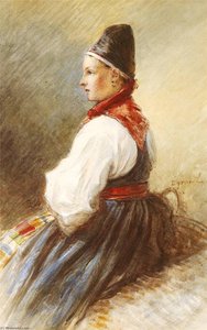 Girl In Folk Costume — Egron Sillif Lundgren