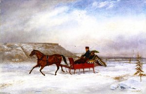 Lt. Alfred Torrens And His Wife In Front Of The Citadel — Cornelius David Krieghoff