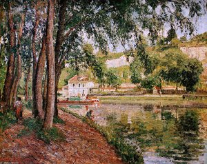 Road Along The Loing Canal — Camille Pissarro, Impressionism