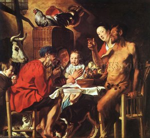 Satyr At The Peasant's House — Jacob Jordaens