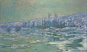 Ice Floes On Siene — Claude Monet