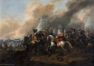 A cavalry skirmish