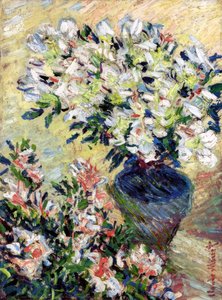 White Azaleas In A Pot — Claude Monet