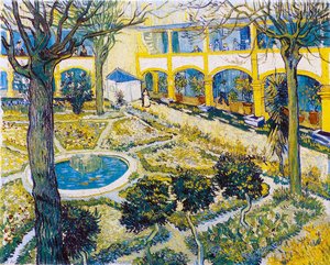The Courtyard Of The Hospital At Arles — Vincent Willem Van Gogh