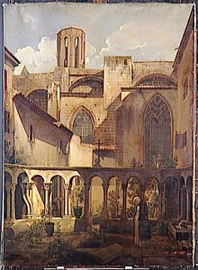 Vue Interieure Du Cloitre Saint Sauveur A Aix En Provence — Auguste De Forbin, Romanticism