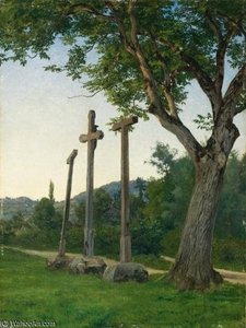 Three Crosses Along A Country Lane — Robert Zund
