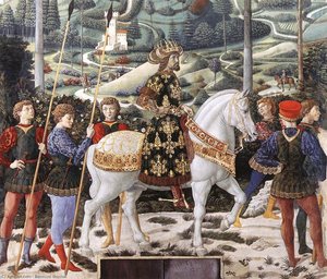 Procession Of The Middle King (detail) — Benozzo Gozzoli