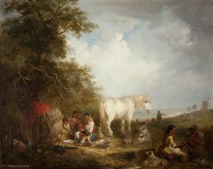 A gypsy scene