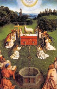 The Ghent Altarpiece: Adoration Of The Lamb (detail) (30) — Jan Van Eyck, Early Netherlandish