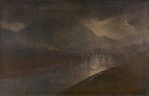 The Poprad River Valley At Twilight — Baron László Mednyánszky, Ladislaus Josephus Balthasar Eustachius Mednyánszky