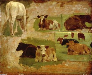 Study Of Cattle — Eugène Louis Boudin