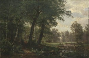 Forest Landscape With Stream — Ivan Ivanovich Shishkin, Romanticism