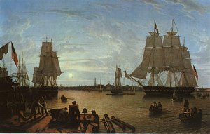 Boston Harbor As Seen From Constitution Wharf — Robert W. Salmon, Luminism