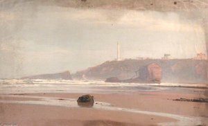 Coastal Scene With Lighthouse — Wilfred Williams Ball