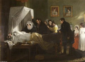 Sarah Dillwyn's Deathbed — Charles Robert Leslie
