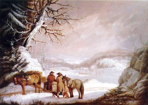 A Meeting By A River — Alvan Fisher, Hudson River School