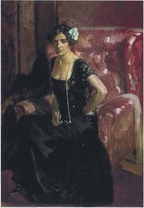 Clotilde In Evening Dress — Joaquín Sorolla Y Bastida, Impressionistic Luminosity
