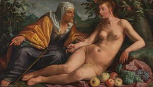Vertumnus En Pomona — Hendrik Goltzius