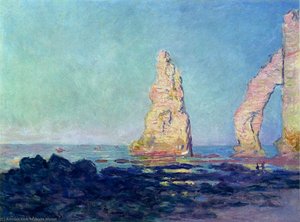 The Needle Of Etretat, Low Tide — Claude Monet