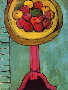 Apples On A Table, Green Background — Henri Matisse