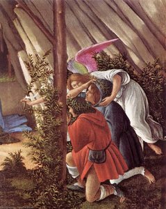The Mystical Nativity (detail) — Sandro Botticelli, Early Renaissance
