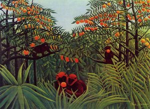 Apes In The Orange Grove — Henri Julien Félix Rousseau (le Douanier)