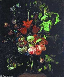 Flowers In A Glass Vase