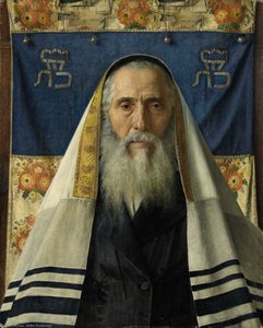 Portrait Of A Rabbi With Prayer Shawl
