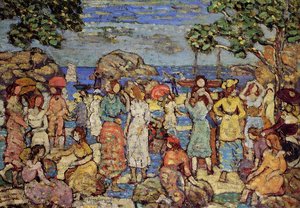 Beach At Gloucester — Maurice Brazil Prendergast
