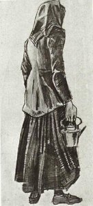 Woman With Kettle, Seen From The Back — Vincent Willem Van Gogh