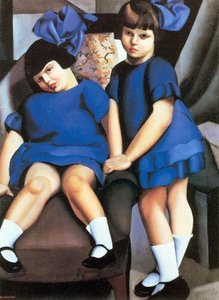 Two Little Girls With Ribbons — Tamara De Lempicka