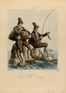 Trout Fishermen In St Saviour — Edouard Pingret