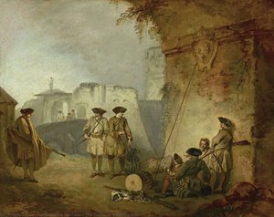 The Portal Of Valenciennes — Jean-antoine Watteau