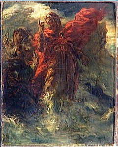 Le Roi Canut Et Ses Courtisans — Gustave Moreau