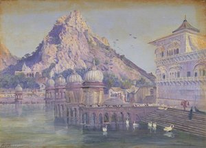 'ulwar. India. Novr. 1878' — Marianne North, Romantic Landscape