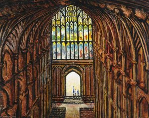 Nave And West Window, Norwich Cathedral — Francis Ferdinand Maurice Cook