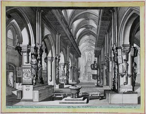 Interior Of The Sebalduskirche Looking East, With Baroque Galleries — Graff, Johann Andreas
