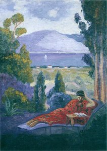Woman In A Mediterranean Landscape — Henri Lebasque