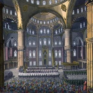 The Celebration Of The Festival Of Mewlod In The Mosque Of The Sultan Ahmed