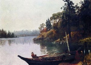 Salmon Fishing On The Northwest Coast — Albert Bierstadt