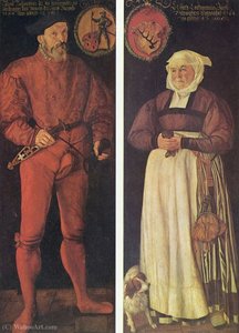 Portrait of jacob schwytzer and his wife elsbeth lochmann - (1564)